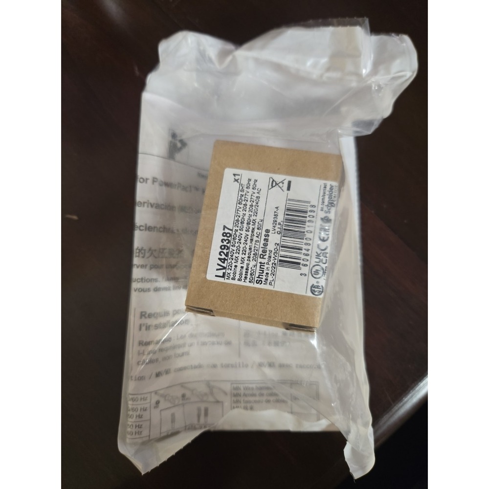 Schneider LV429387 MX shunt trip release, circuit breaker